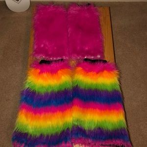 Rave fluffies leg warmers